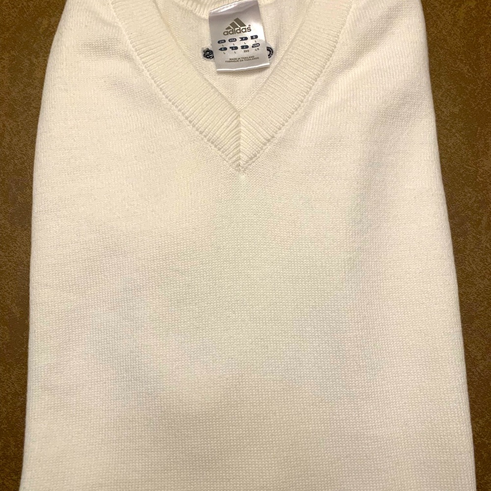 Men’s Large Adidas White Sweater Vest